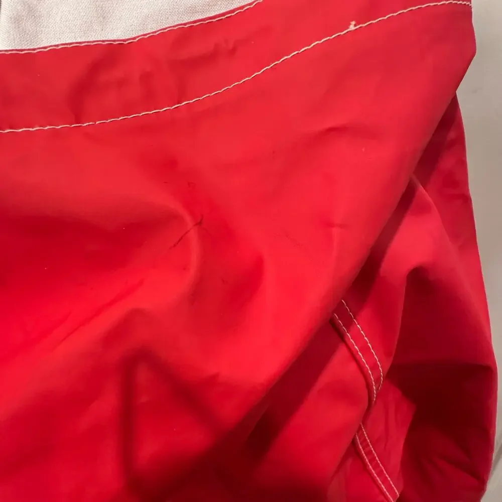 VTG‎ 80s Jordache Red Vinyl Rain Jacket Unisex Size Large Retro Windbreaker